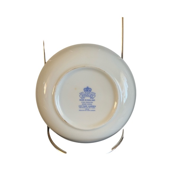 Set of (2) Aynsley Bone China Floral Garden Trinket Bowls - Picture 2 of 4